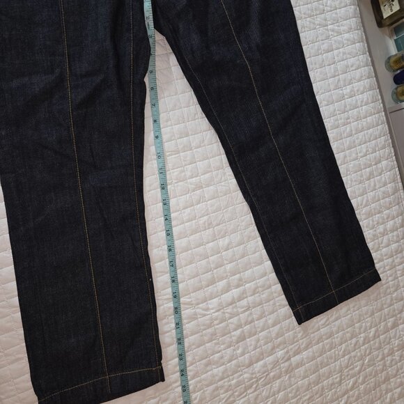 Serra Raw Denim Straight Leg Jeans Dark Wash Pants, 26 - Picture 7 of 9